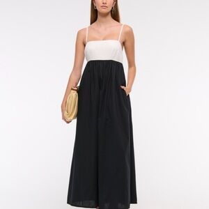 Abercrombie Tie-Back Babydoll Maxi Dress